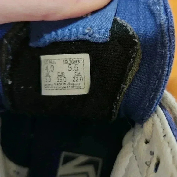 VANS Sk8-Hi Top Shoes Blue Suede Slip Unisex Big Kids 4 - Picture 4 of 11